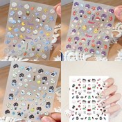 Resim 1 Adet Aşk & Derin Uzay 3D Simli Sticker - /Kore Kawaii Anime Tırnak & Telefon Dekoru, Yeniden Kullanılabilir Plastik Sevimli Kawaii Anime Karakterleri (Cupcake, Çilek,) DIY El İşleri, Su Şişeleri, Tabletler, Akıllı Telefonlar İçin 