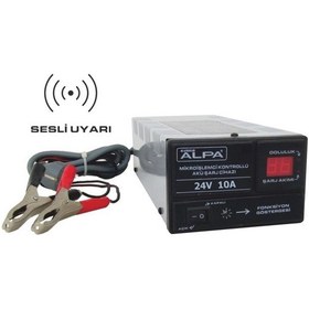 Resim Alpa 24Volt 10Amper Akü Şarj Cihazı Mikroişlemci Kontrollü / 84444667 