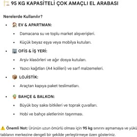 Resim Fujika Yeni Nesil Portatif 95KG Taşıma Kapasite Katlanır El Arabası Koli Yük Eşya Paket Taşıma 