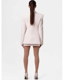 Resim Aymer American Rag Cie Şık Fitted Blazer 94% Polyester - 6% Spandex, Ithal, Beden Seçenekleriyle 2023 Moda Mont Beyaz 
