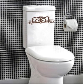 Resim Redline Grafik Sevimli Kedi Klozet Sticker 