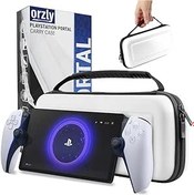 Resim Carry Case designed for Playstation Portal remote player for PS5 Console holds accessories, Travel and Storage Protection for headset charger and more WHITE/BLACK - Easy Clean Case Gift box Edition 