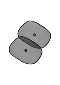 Resim Yan Cam Vantuzlu Oto Güneşlik Perde 44x37cm 2'li 