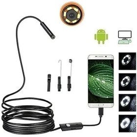 Resim Vtn-02 Endoskop Yılan Video Kamera Led'li 2 Metre 7 Mm Sert Kablo Su Geçirmez 