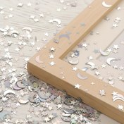 Resim 1 Paket Karışık Boyutlar Lazer Altın ve Gümüş Ay ve Yıldızlar Payet, Doğum Günü için Plastik Parti Süsleri, Tırnak Sanatı, Evrensel Tatil Süslemeleri 