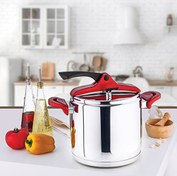 Resim Safinox Vision 6 Litre Bakalit Kulplu Düdüklü Tencere Kırmızı 