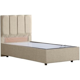 Resim Setaymobilya Baza, Tek Kişilik Defne Baza + Başlık Seti, Krem 