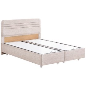 Resim Mila İkili Set, Mila Çift Kişilik Baza Başlık Seti - Krem 180 x 200 