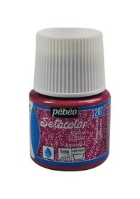 Resim Pebeo Setacolor Glitter Simli Kumaş Boyası 207 Tourmalıne 