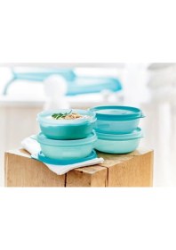 Resim Tupperware Şeker Kaplar 4'Lü Kahvaltılık&Buzdolabı Saklama Seti 300 Ml Mavi 