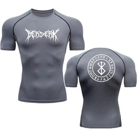 Resim Snapbuy Anime Berserk Erkekler Spor Sıkıştırma Tshirt - Uzun Kollu Eğitim Koşu Spor Salonu T Gömlek Chınablack Black 