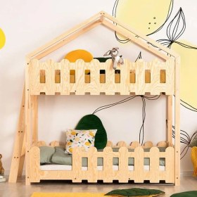 Resim MiniWood Montessori Ranza Yatak Çatılı Çocuk Karyola Palazzo 