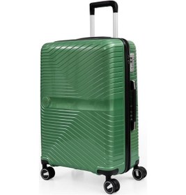 Resim Ççs 5239 Polipropilen Büyük Boy Valiz Metalik Yeşil Metalik Yeşil 