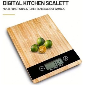 Resim Crown Dijital Hassas Mutfak Tartısı - Terazisi-hassas Ölçüm 5kg Bambu Görünümlü 5250 Diğer 