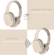 Resim Kensa P2961 Bej Kulak Üstü Kablosuz Bluetooth Kulaklık Bej 