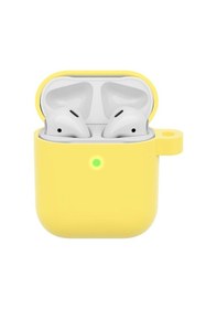 Resim Wozlo Apple Uyumlu AirPods 1. Ve 2. Nesil Koruyucu Silikon Kılıf - Silikon Koruma Kılıfı - Sarı 
