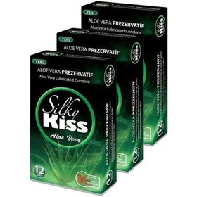 Resim Silky Kiss Aloe Vera Kayganlaştırıcılı Prezervatif 12'li x 3 