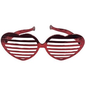 Resim Parti Gözlük Plastik Büyük Kalp Model Kırmızı 9x23 Cm 