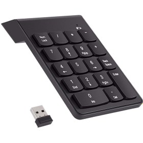 Resim E&D Collection Alfalink AL-2021 USB Numpad Keypad Kablosuz Numerik Klavye USB Numaratör Tuş Takımı 