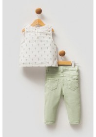 Resim U.s. Polo Assn. Kız Bebek Beyaz Pijama Takım 50322908-vr013 Beyaz 