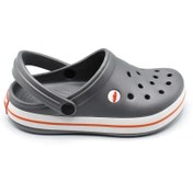 Resim Akınal Bella Gri Beyaz Turuncu Unisex Crocs Hastane Doktor Sabo Terlik 