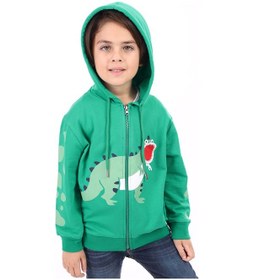 Resim Toontoy Erkek Çocuk Baskılı Hırka Koyu Yeşil 