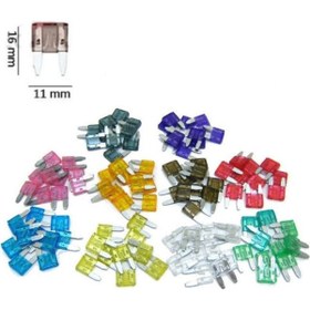 Resim ERAKS CAR ACCESORIES Eraks 25 Adet Mini Boy Bıçak Sigorta Japon Sigorta 10-15-20-25-30 Amper 