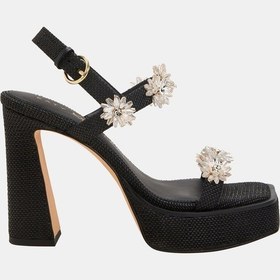 Resim Katy Perry The Steady Kadın Siyah Çiçekli Topuklu Sandalet Siyah 