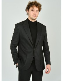 Resim Gio Erkek Klasik Kesim Regular Fit Yün Ceket 3141 Antrasit Antrasit 