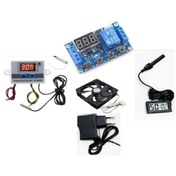 Resim Saatbasikargo Kuluçka Seti, Termostat,Adaptör,Fan,Nem Ölçer,Zaman Modülü 