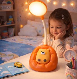 Resim Teknoland Park Sevimli Uyuyan Ayıcık Masaüstü Led Lamba Hediyelik Kitap Okuma Gece Lambası Baş Ucu 