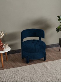 Resim Meşe Home King Kapitoneli Silinebilir Kumaş Konforlu Modern Tasarım Renk Seçenekli Tekli Sandalye 