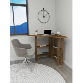 Resim Wood Face Woodface Best Doğal Ahşap Köşe Çalışma Masası 110x80 cm 