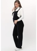 Resim Luvmabelly Myra6112 - Lacivert Kadife Hamile Salopet-lacivert 