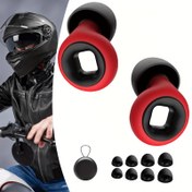 Resim Uyku için Rahat Yeniden Kullanılabilir Kulak Tıkaçları, Seyahat ve İş İçin İdeal, Yumuşak Silikon Kulak Tıpaları ile 4 Farklı Boy (XS/S/M/L) ve Taşıma Kılıfı 