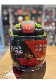 Resim MT Helmets DİNO A1 MATT BLACK ÇOCUK KASKI 