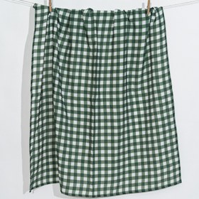 Resim Petit Fleur Green Check Müslin Bebek Örtüsü - 100x100cm 