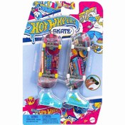Resim HXL17 Hot Wheels Skate Retro Temalı İkili Parmak Kaykay ve Ayakkabı Paketi 