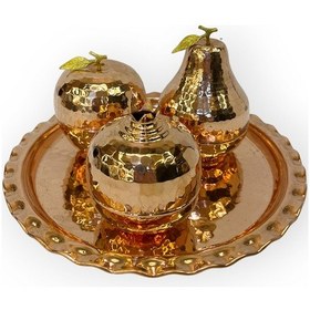 Resim Dövme Bakır Elma Armut Nar Seti, D10031 