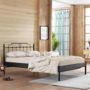 Resim Unimet Hatkus-S Çift Kişilik Ferforje Metal Karyola-Siyah 