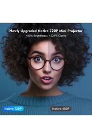 Resim JUNGLEE Wifi6 5G projektör Android 11 4K 150 ANSI çift WiFi BT 1280*720p taşınabilir ev sinema projeksiyon 