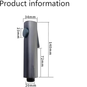 Resim Storemax Bide Püskürtücü, El Tipi Tuvalet Bide Püskürtücüsü, Portatif Iki Fonksiyonlu Duş Başlığı, Ergonomik Bides Eklentisi, Hafif Mini El Püskürtücü, Premium Banyo ve Mutfak Püskürtücüsü 