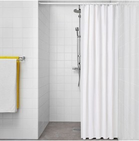 Resim IKEA Luddhagtorn Beyaz Banyo Duş Perdesi 180x200 Cm 