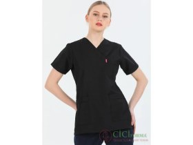 Resim Cici Forma Zarf Yaka Siyah Üst 