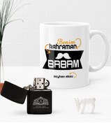 Resim Bk Gift Kişiye Özel Benim Kahraman Babam Benzinli Çakmak Ve Kupa Seti-1 