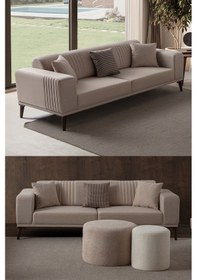 Resim Regnar 3'lü Koltuk Sütlü Kahve Sütlü Kahve 