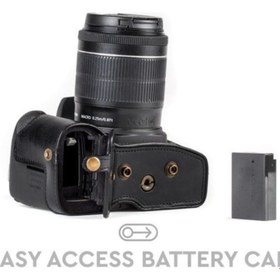 Resim MegaGear Canon Eos 800D, 77D, 9000D Hakiki Deri Kamera Çantası 