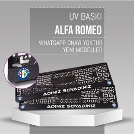 Resim Alfa Romeo Plakalık, 2 Adet Premium Uv Baskı, Plakalıkhane 