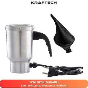 Resim Kraftech Buharlı Far Temizleme Seti Kupa Isıtıcısı ve Hu… 