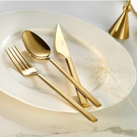 Resim Fecra Doğa 36 Parça Gold Çatal Kaşık Bıçak Takımı Gümüş 